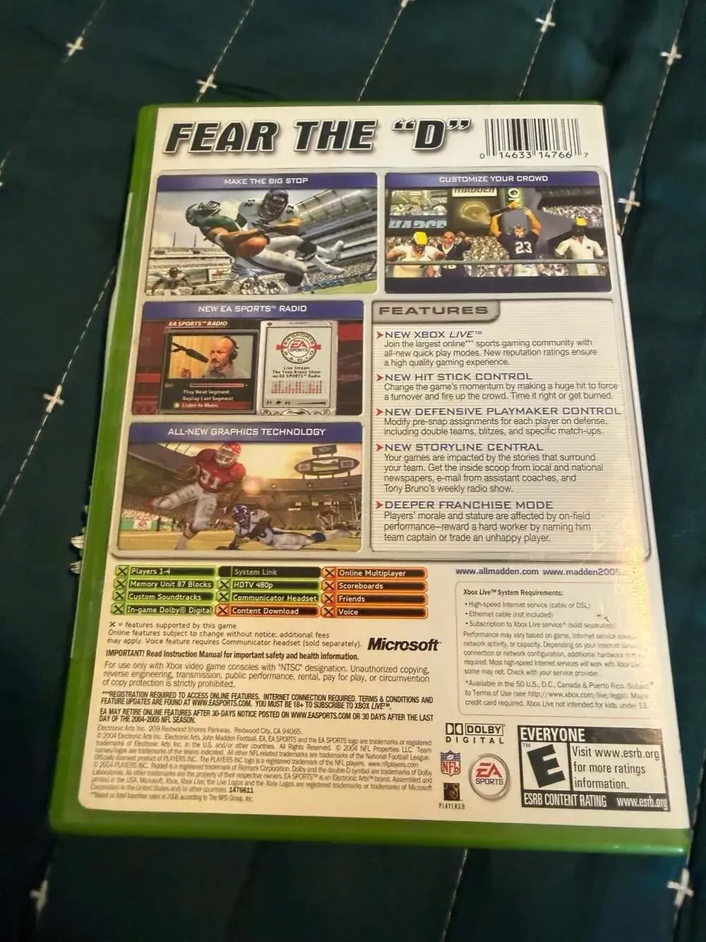 Madden NFL 2005 - EA Sports Video Game for Xbox